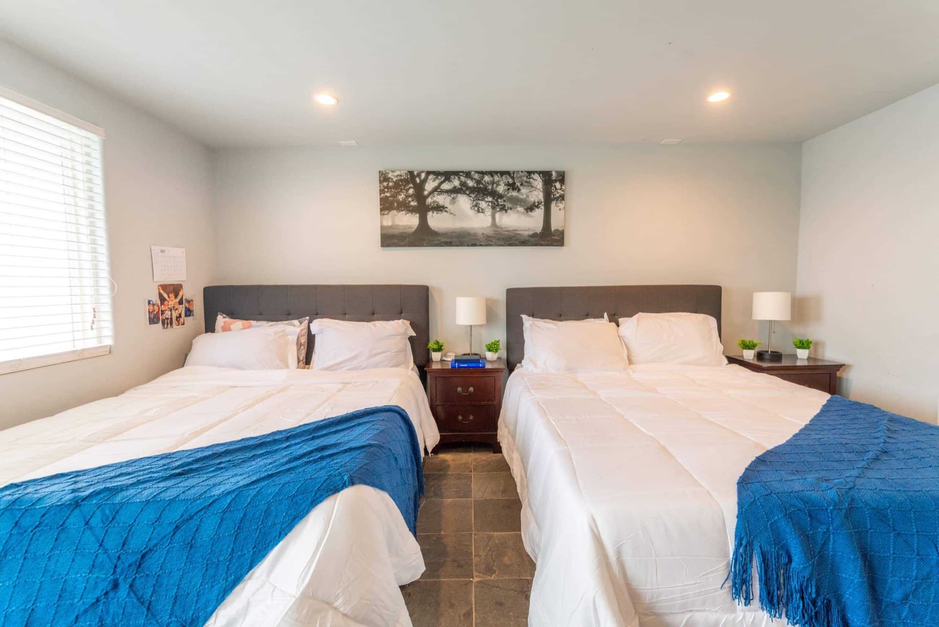 Bright, comfortable guest bedroom at Laguna View Detox