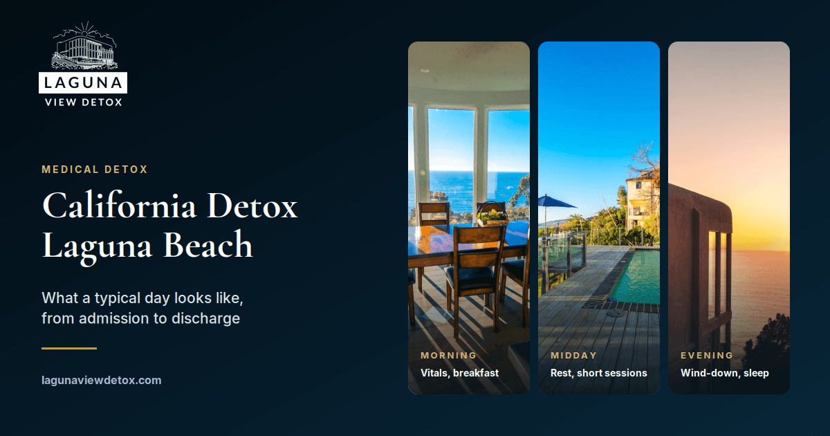 California Detox Laguna Beach: What a Typical Day Looks Like From Admission to Discharge